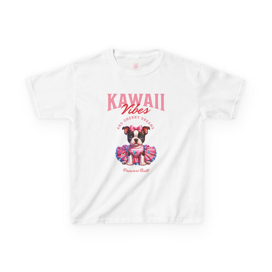 Princess Bull Kids Tee – Kawaii Frenchie Shirt for Little Ones