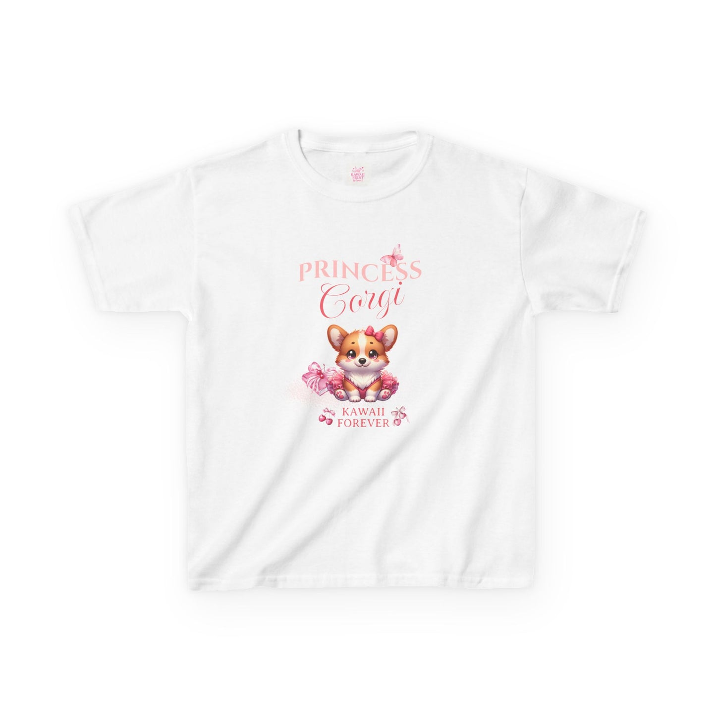 👑Princess Corgi Kids Tee, Messy Coquette × KAWAII FOREVER❤️