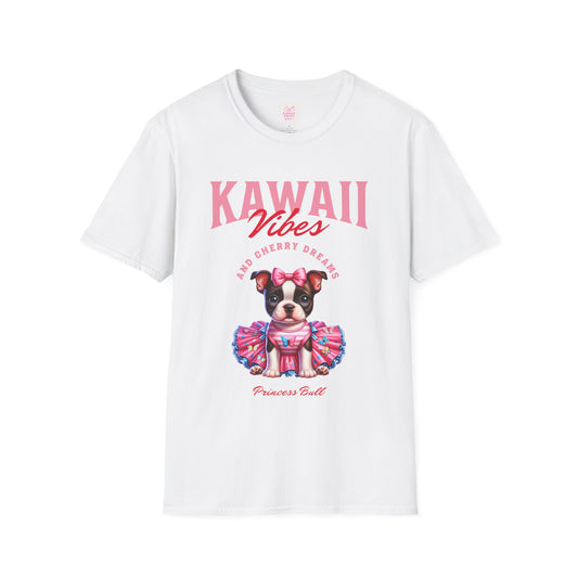 Princess Bull Kawaii Tee – Cherry Dreams & Frenchie Vibes