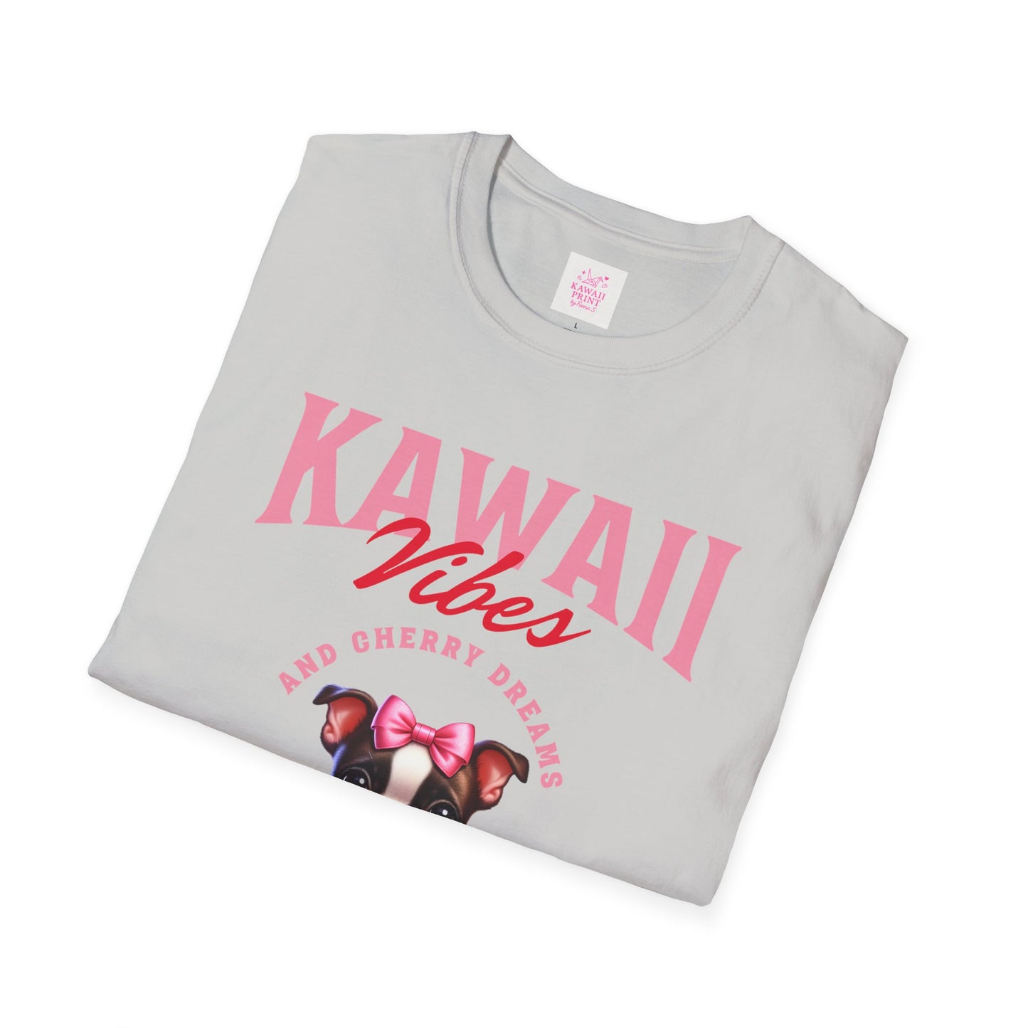 Princess Bull Kawaii Tee – Cherry Dreams & Frenchie Vibes