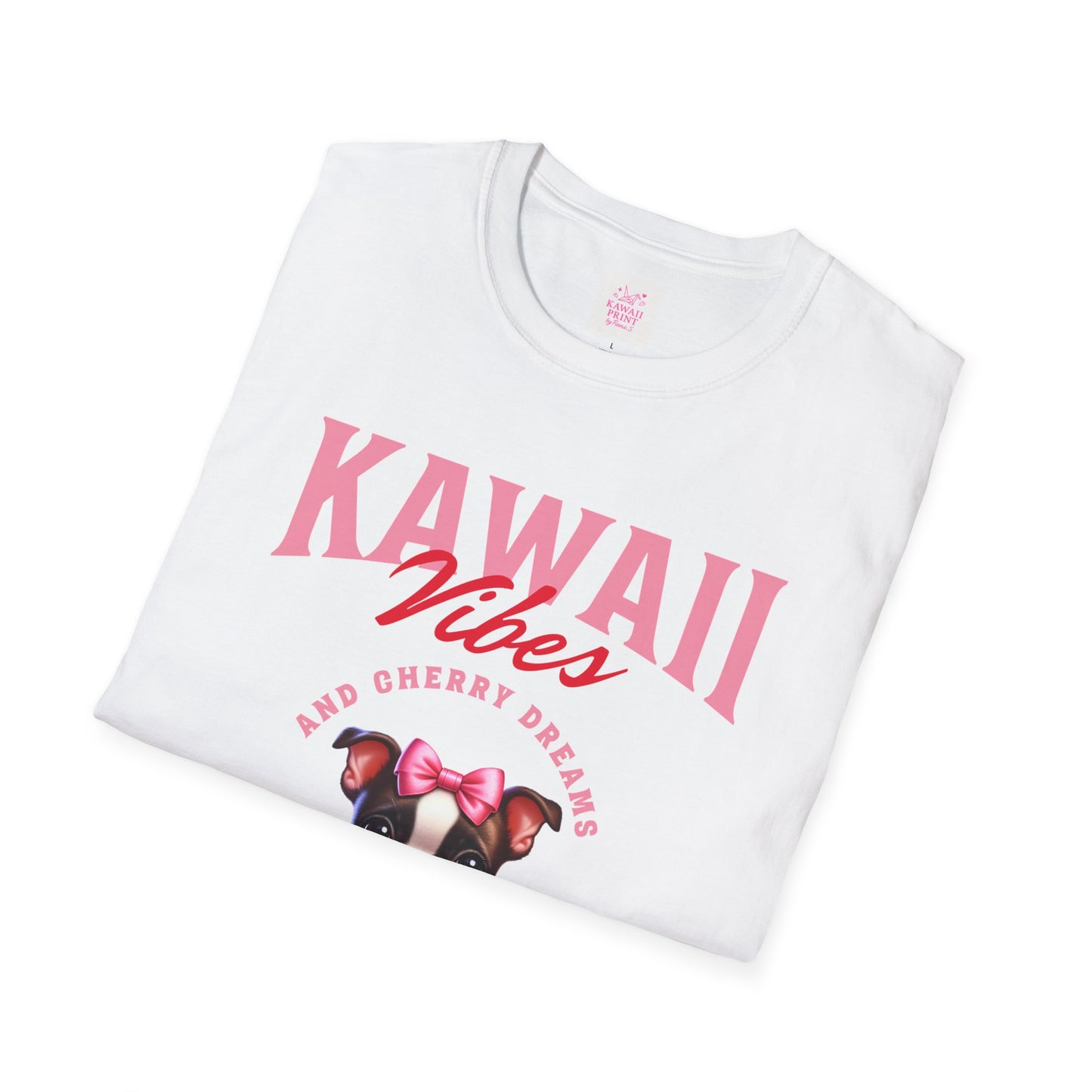 Princess Bull Kawaii Tee – Cherry Dreams & Frenchie Vibes