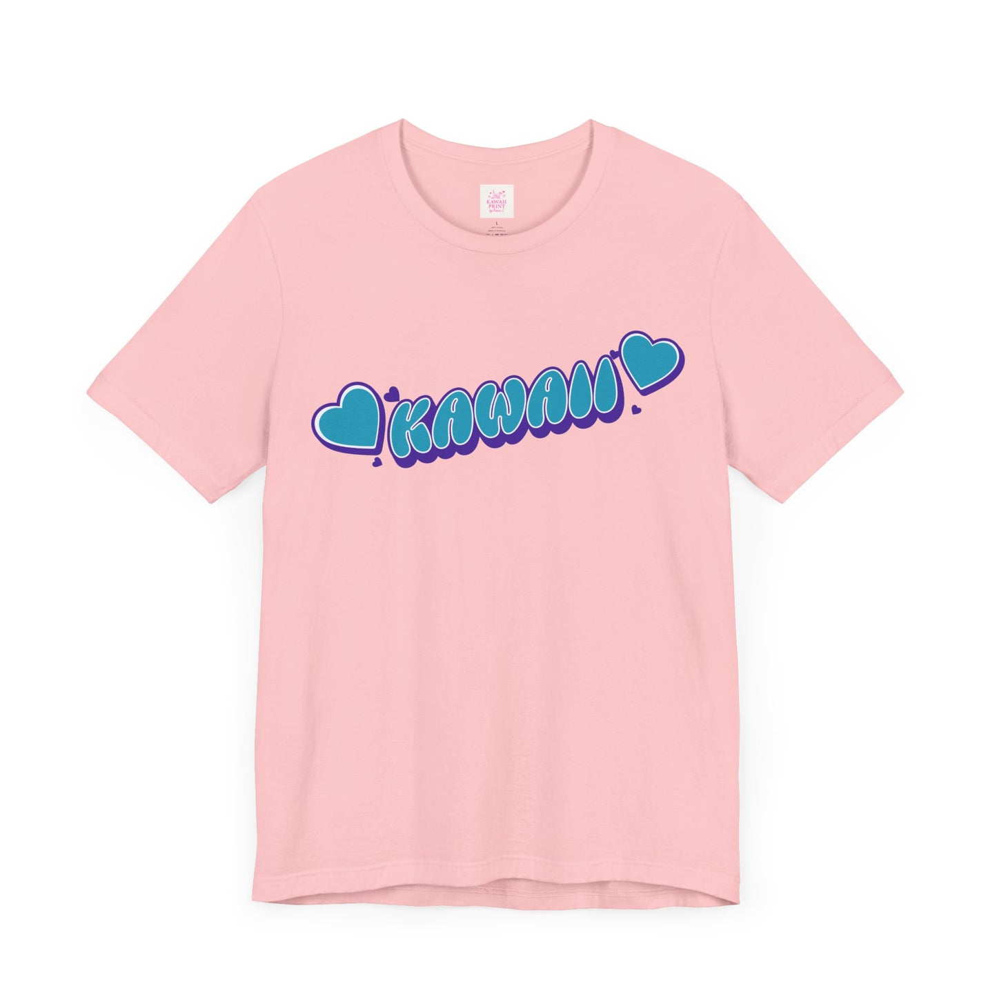 🎀KAWAII Retro Bubble Letter T-Shirt (Bella+Canvas 3001), Cute Pop Every Day Casual Wear