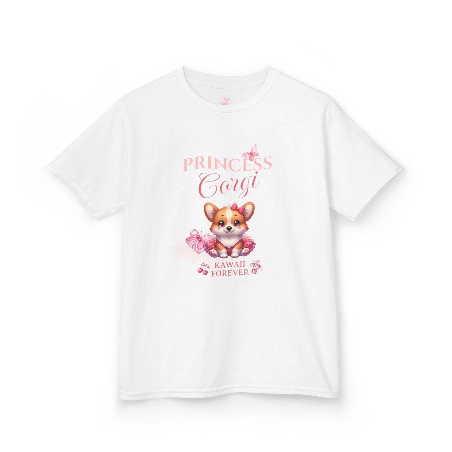 👑Princess Corgi Kids Tee, Messy Coquette × KAWAII FOREVER❤️