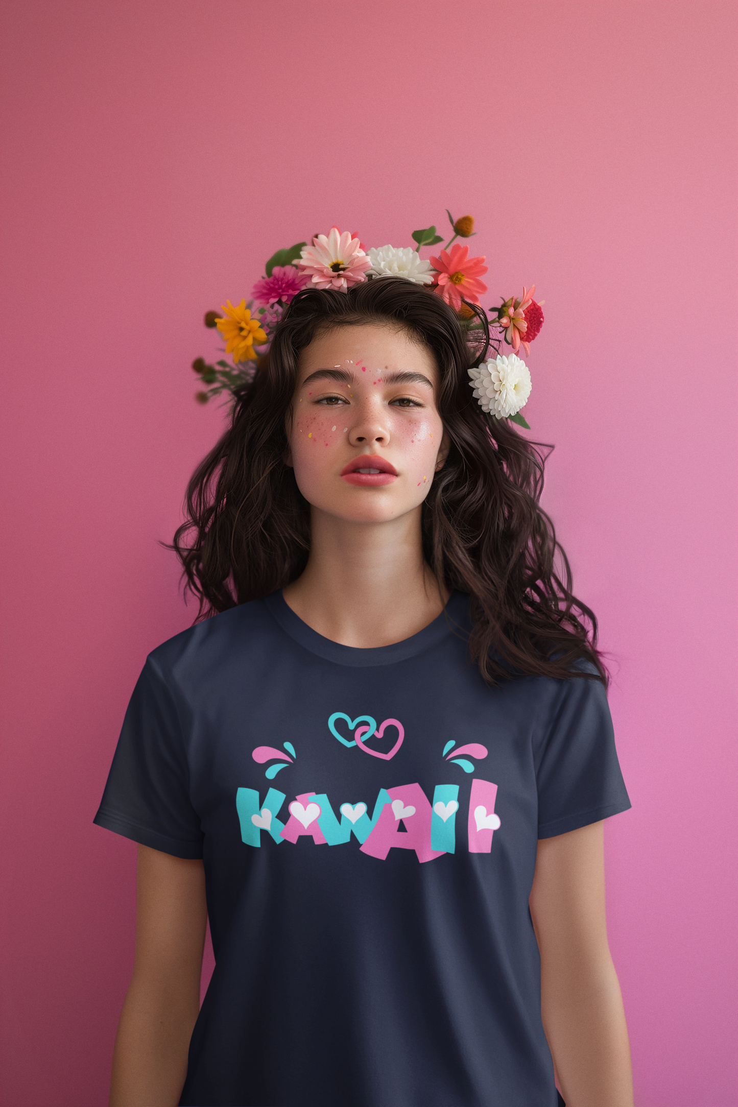 🎀KAWAII Pastel Hearts ❤️ T-Shirt(Bella+Canvas 3001), Colorful Cute Japanese Aesthetic Tee for Unisex Gift