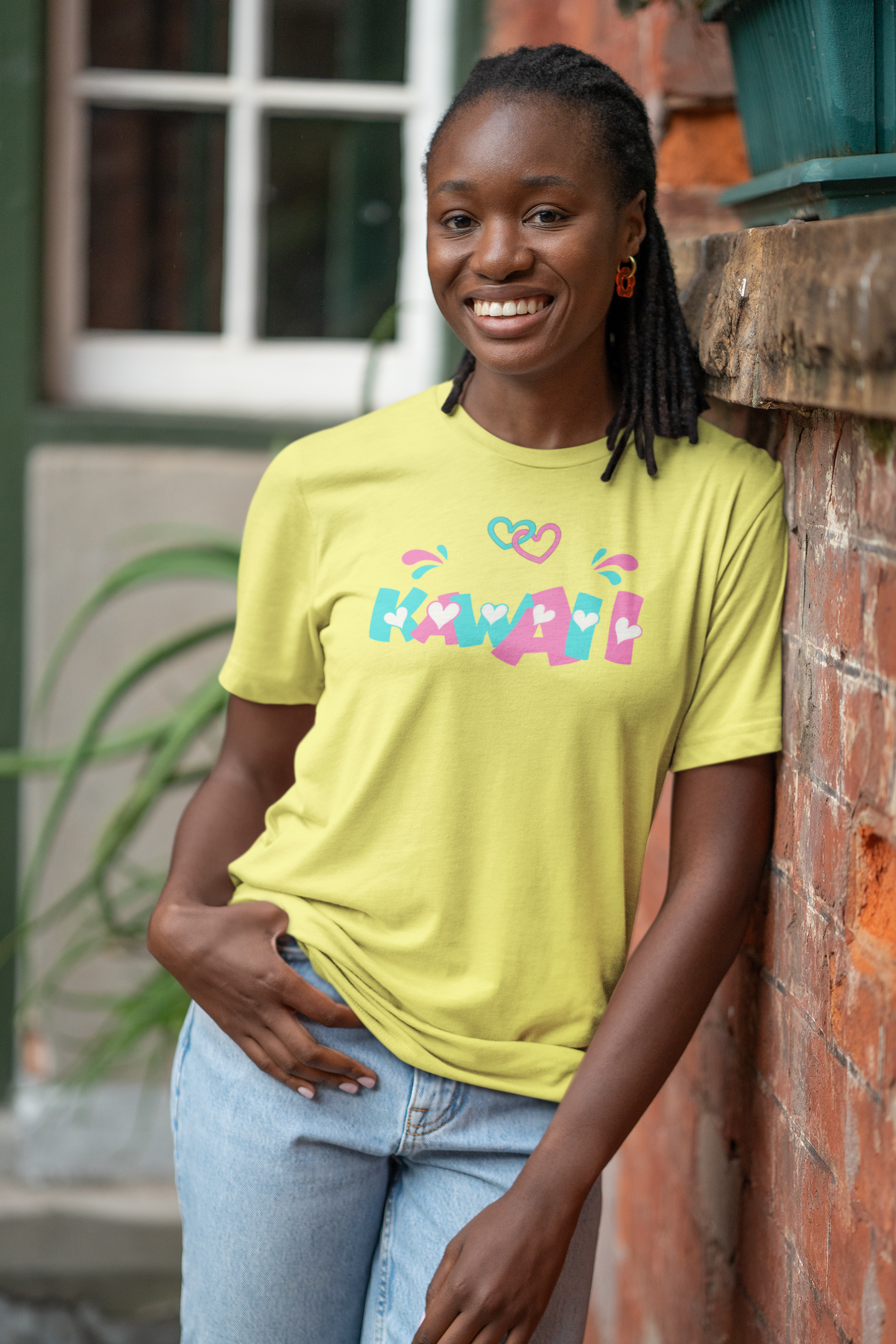 🎀KAWAII Pastel Hearts ❤️ T-Shirt(Bella+Canvas 3001), Colorful Cute Japanese Aesthetic Tee for Unisex Gift