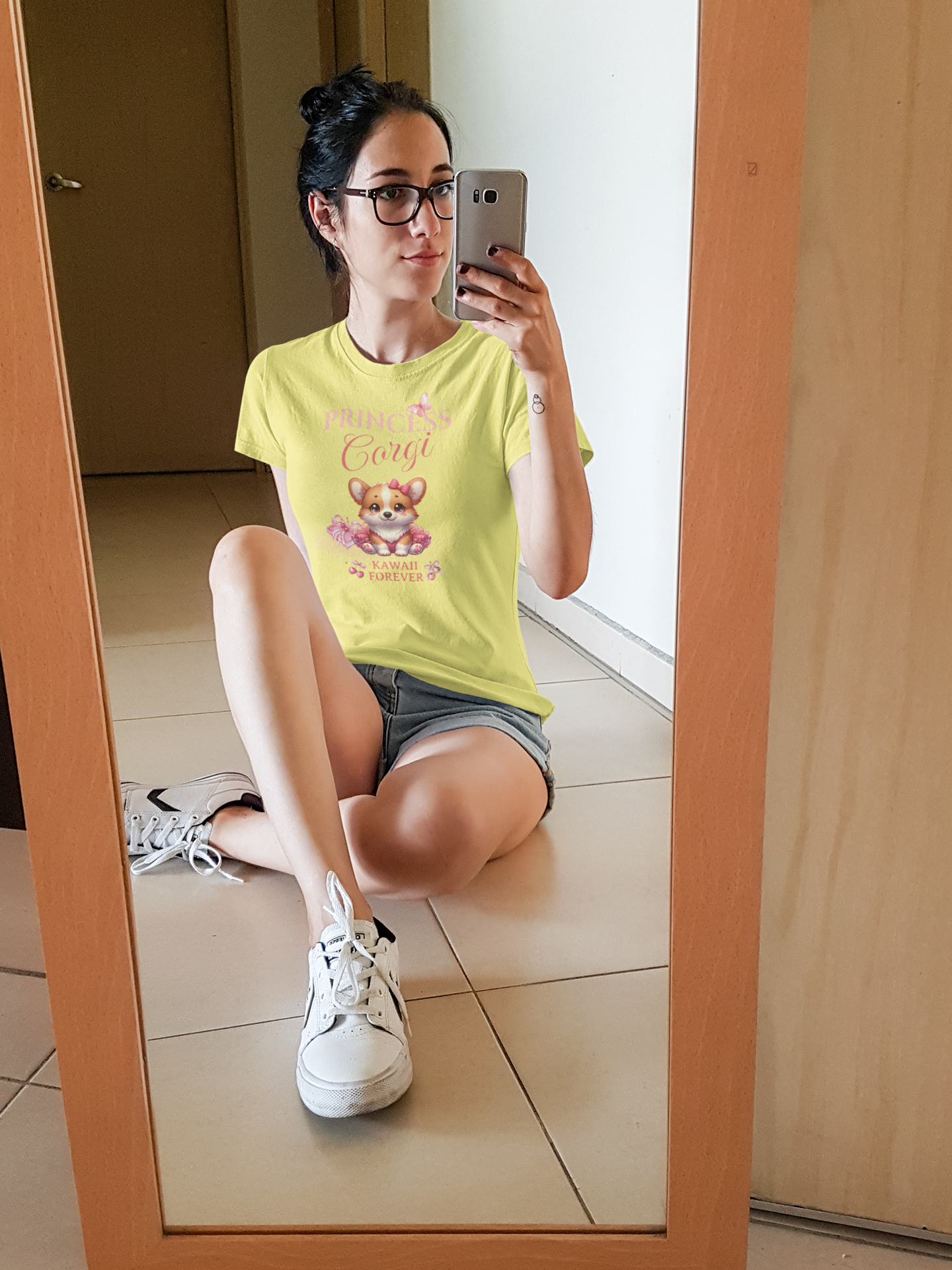 👑Princess Corgi T-Shirt - Messy Coquette × KAWAII FOREVER