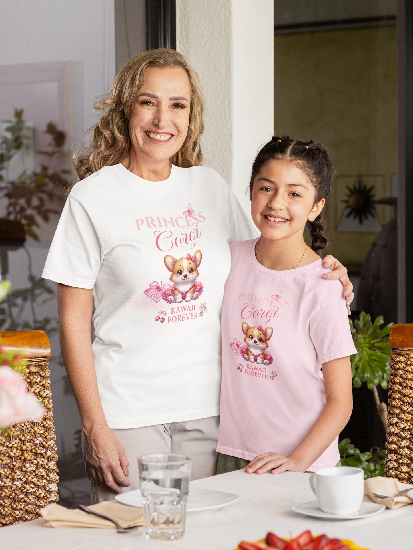 👑Princess Corgi Kids Tee, Messy Coquette × KAWAII FOREVER❤️