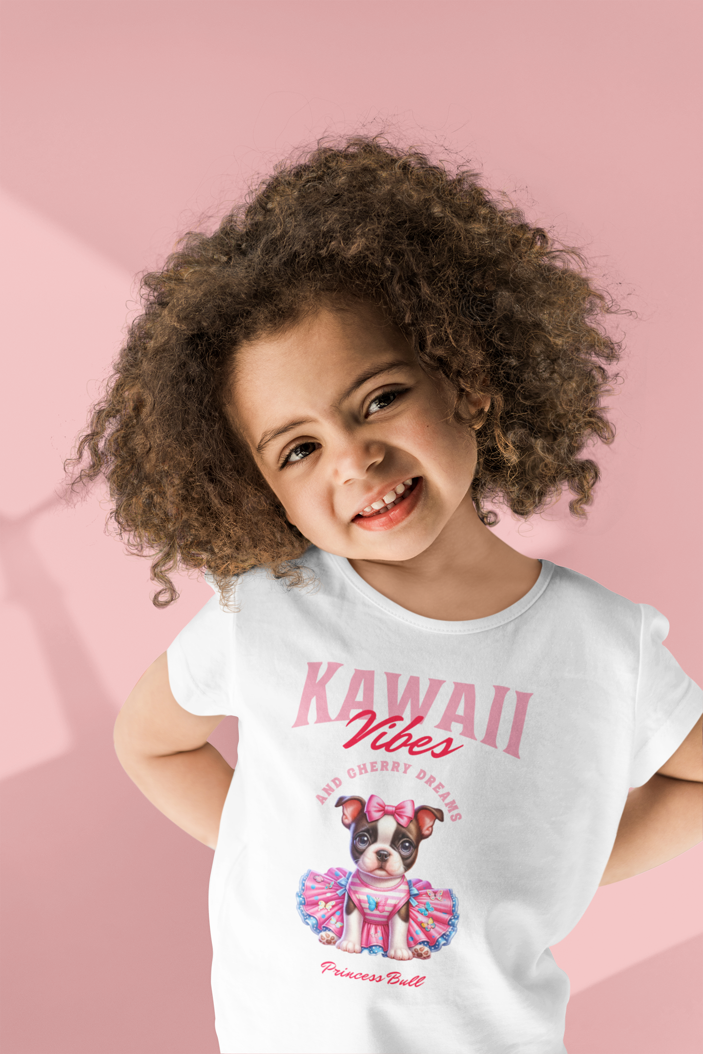 Princess Bull Kids Tee – Kawaii Frenchie Shirt for Little Ones