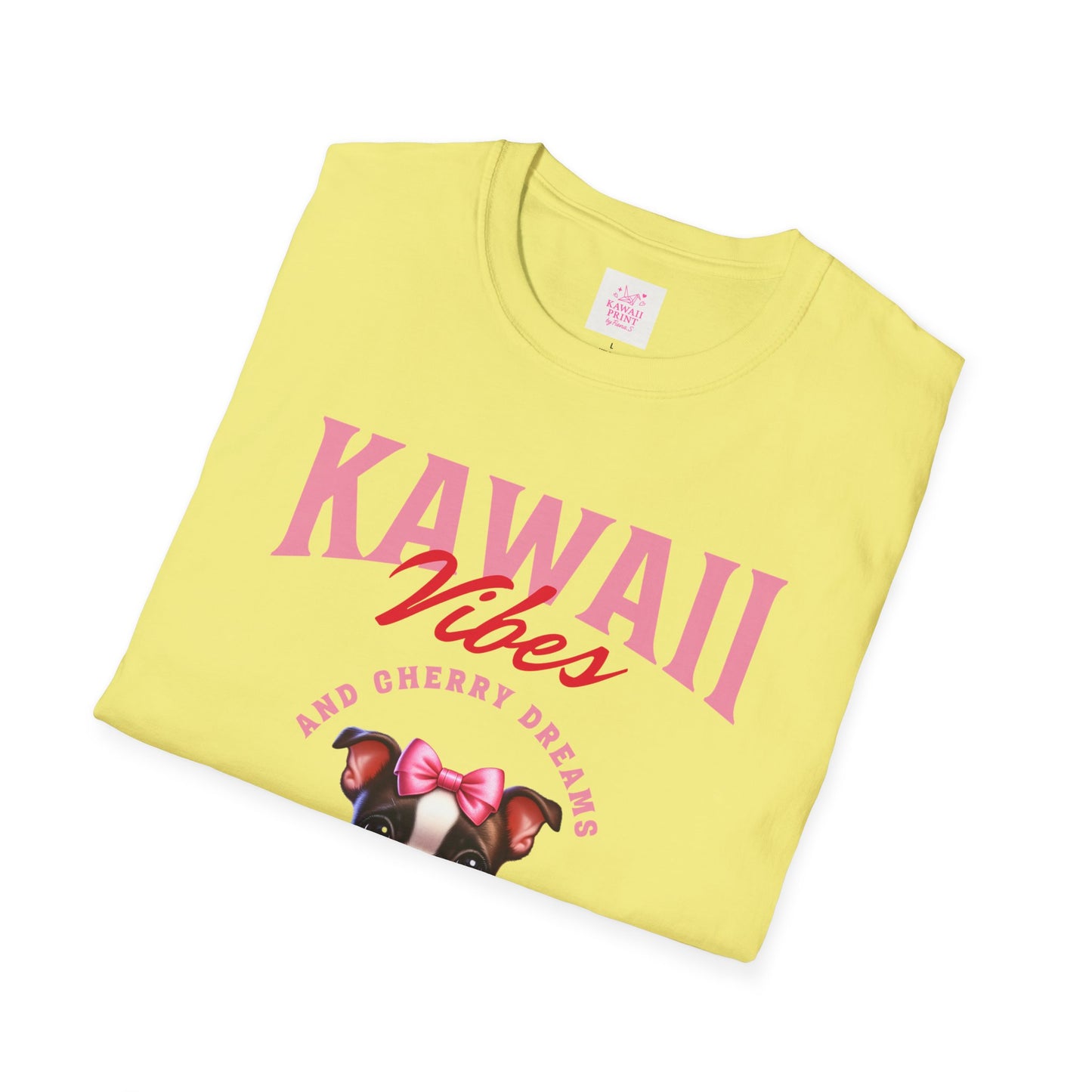 Princess Bull Kawaii Tee – Cherry Dreams & Frenchie Vibes