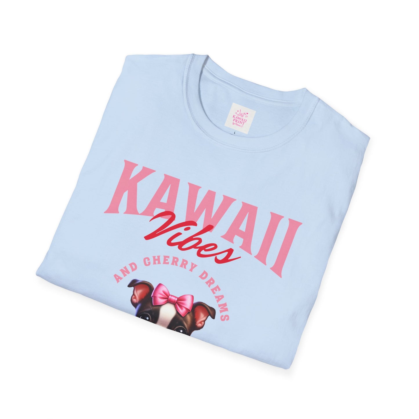 Princess Bull Kawaii Tee – Cherry Dreams & Frenchie Vibes