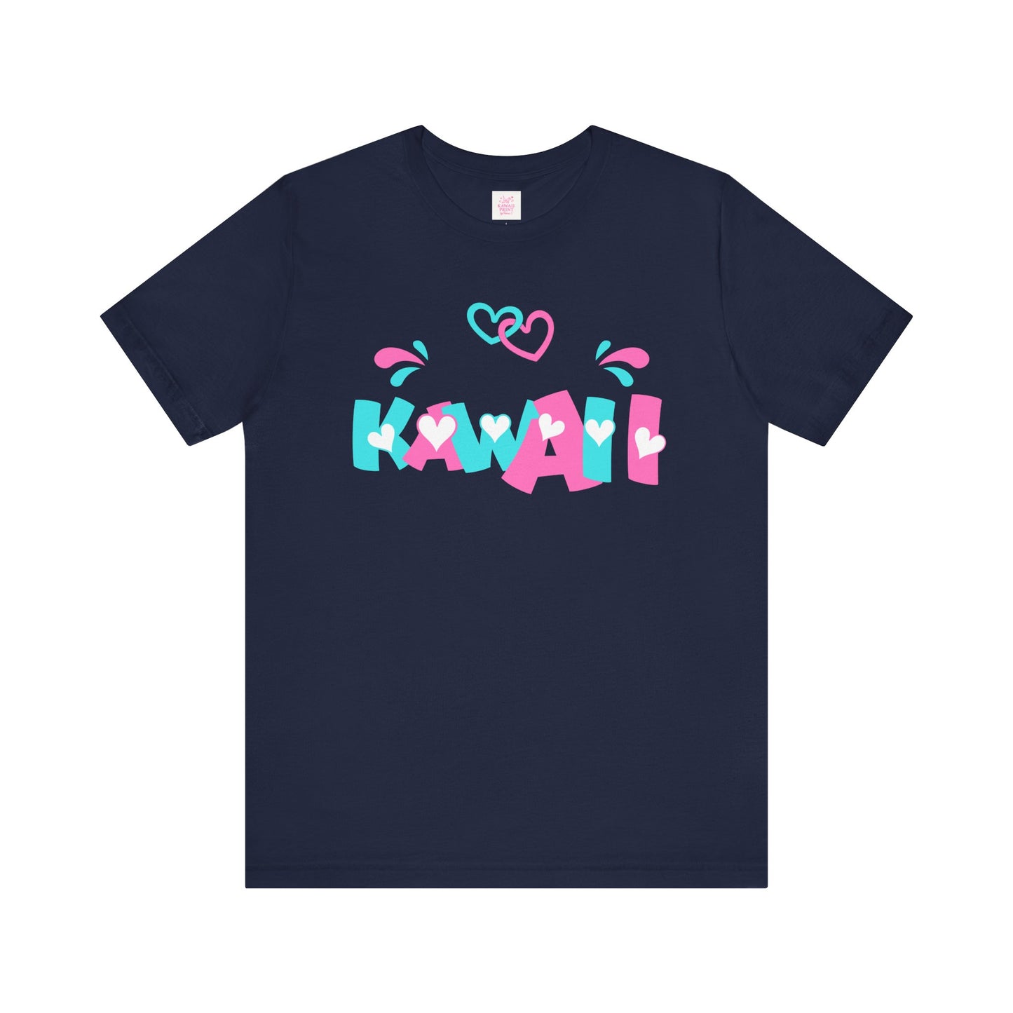 🎀KAWAII Pastel Hearts ❤️ T-Shirt(Bella+Canvas 3001), Colorful Cute Japanese Aesthetic Tee for Unisex Gift