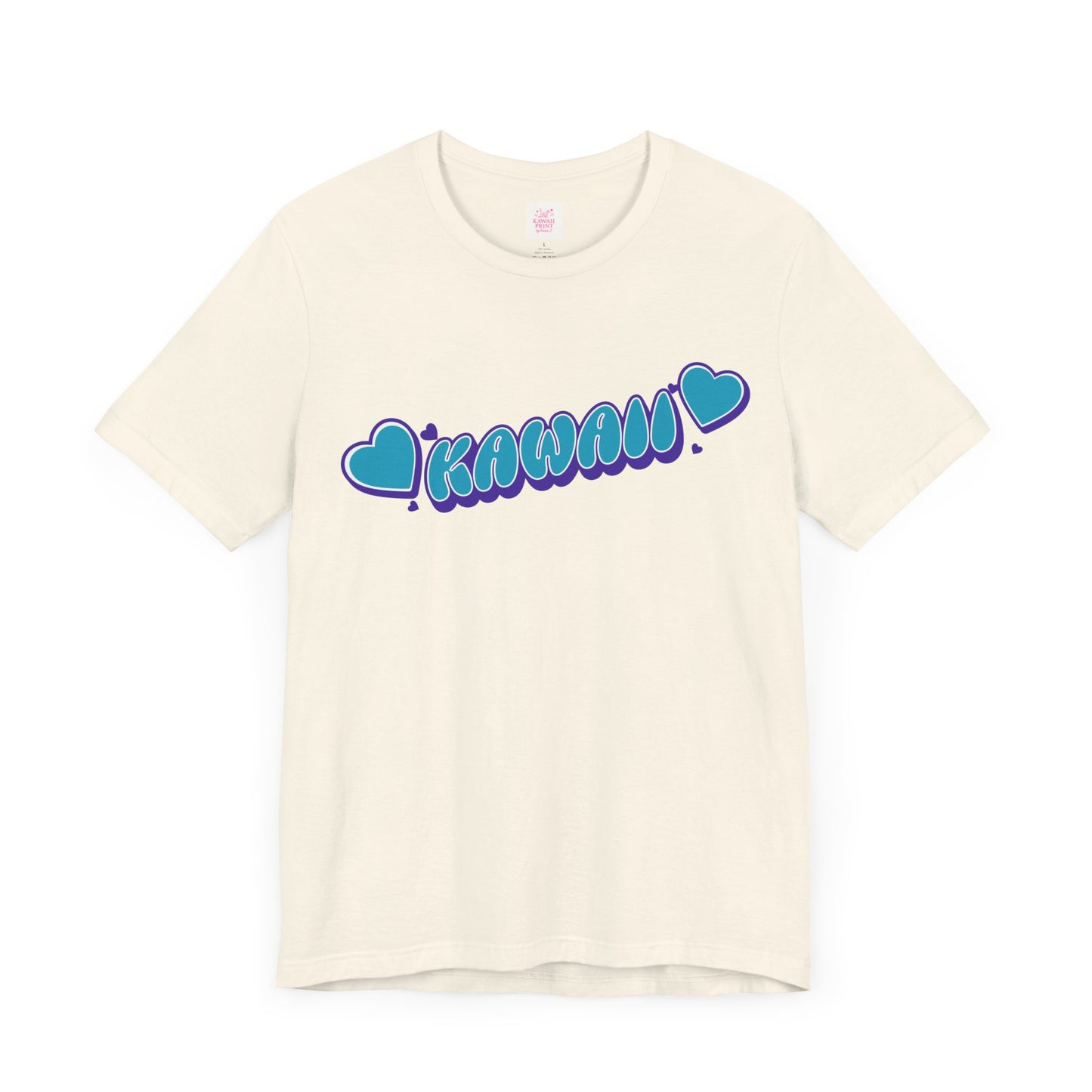 🎀KAWAII Retro Bubble Letter T-Shirt (Bella+Canvas 3001), Cute Pop Every Day Casual Wear