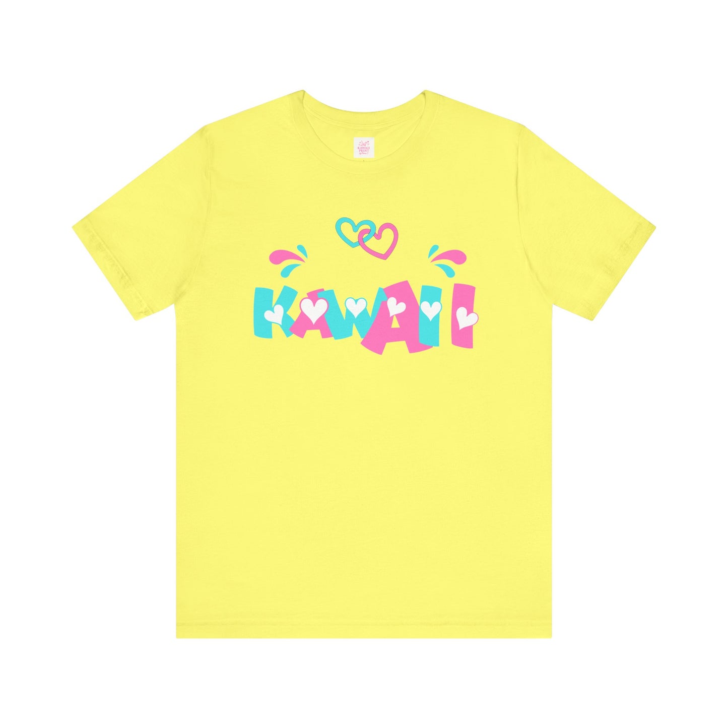 🎀KAWAII Pastel Hearts ❤️ T-Shirt(Bella+Canvas 3001), Colorful Cute Japanese Aesthetic Tee for Unisex Gift