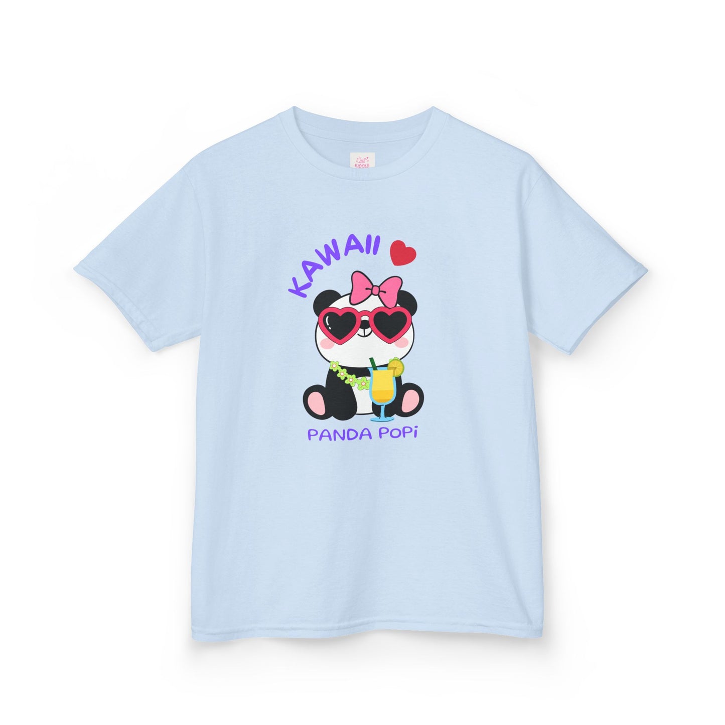 Kawaii ❤️ Kids Tee – "Panda Popi" Pastel Collection