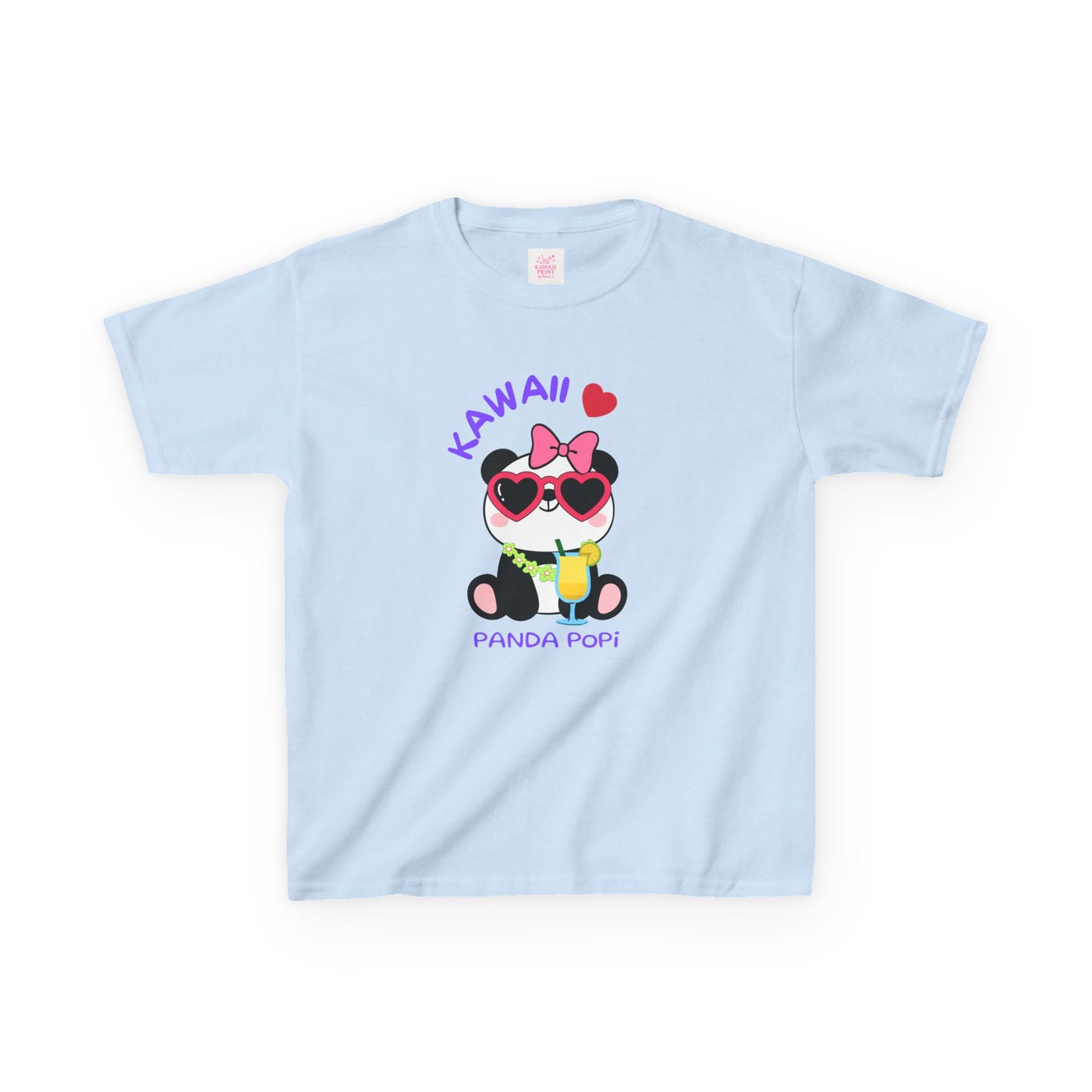 Kawaii ❤️ Kids Tee – "Panda Popi" Pastel Collection