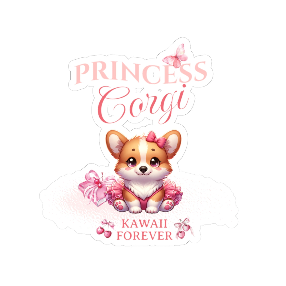 Princess Corgi Sticker – Girly Soul × KAWAII FOREVER