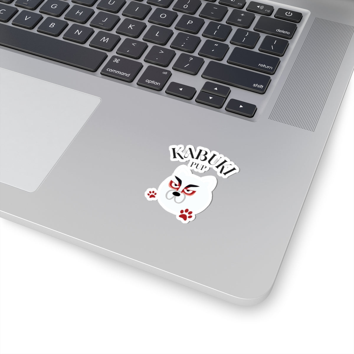 Kabuki Pup Kiss-Cut Sticker – Kawaii Kabuki Dog Face