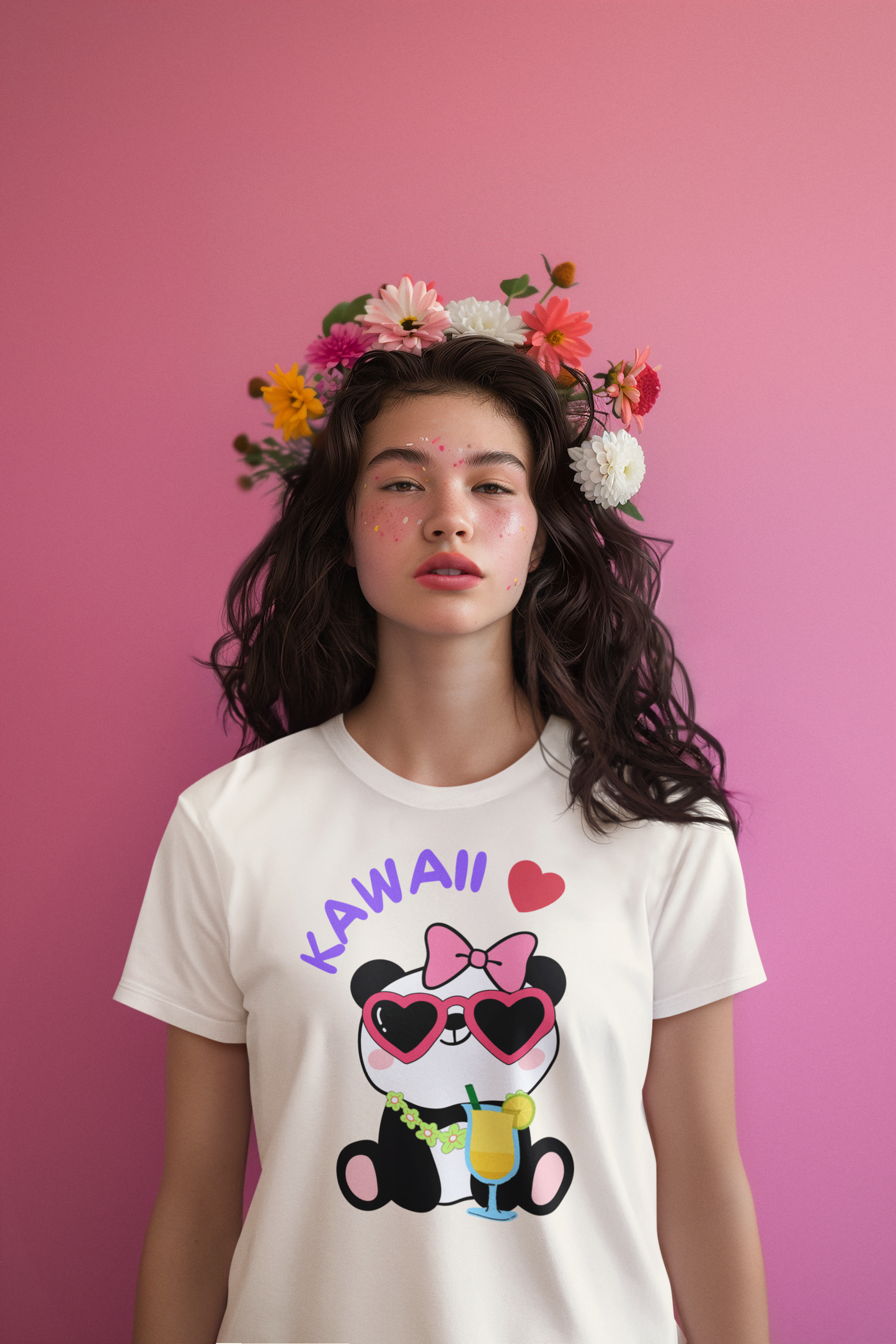 Panda Popi Kawaii 🎀 T-Shirt – Cute Retro Vibes in 5 Colors!