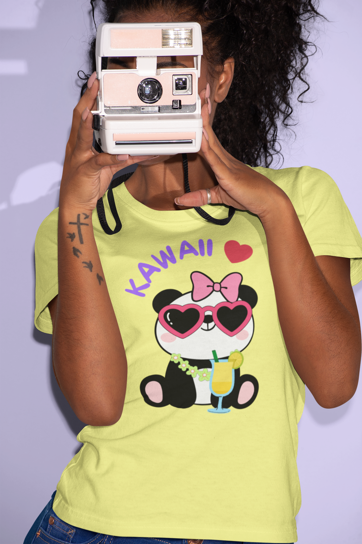 Panda Popi Kawaii 🎀 T-Shirt – Cute Retro Vibes in 5 Colors!