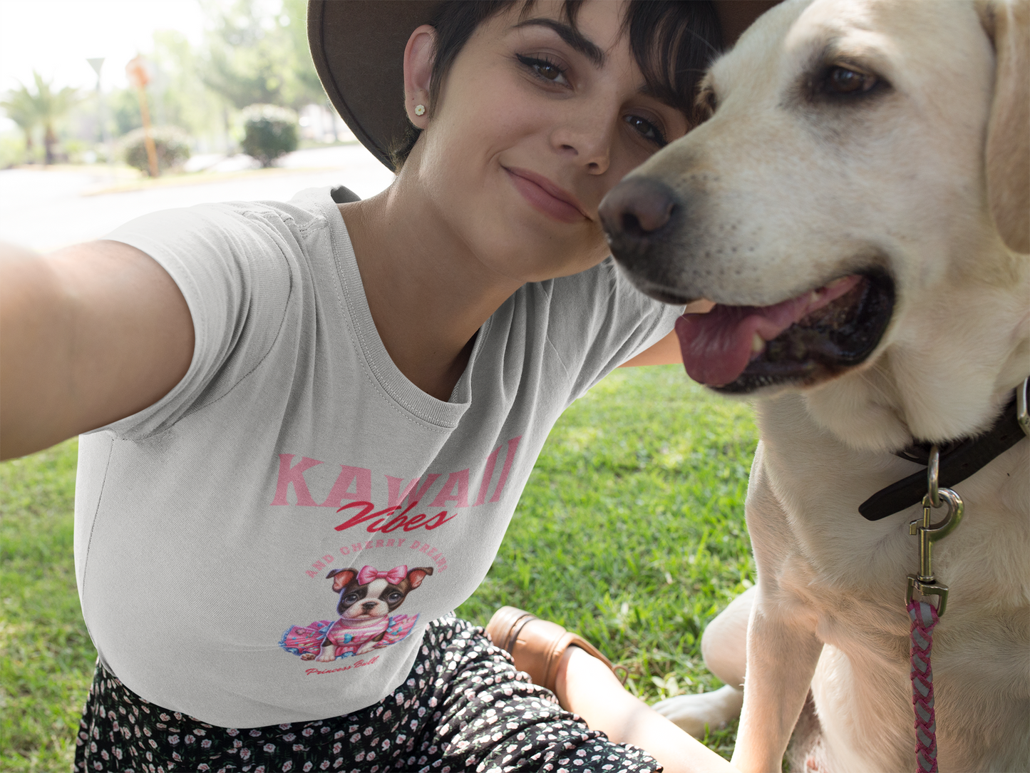 Princess Bull Kawaii Tee – Cherry Dreams & Frenchie Vibes