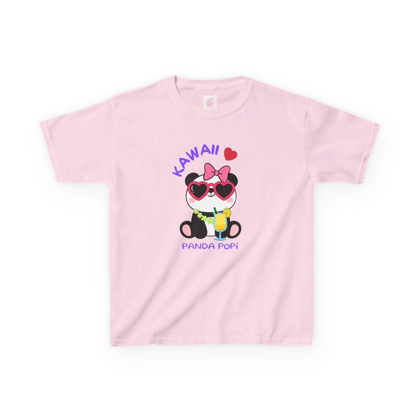 Kawaii ❤️ Kids Tee – "Panda Popi" Pastel Collection