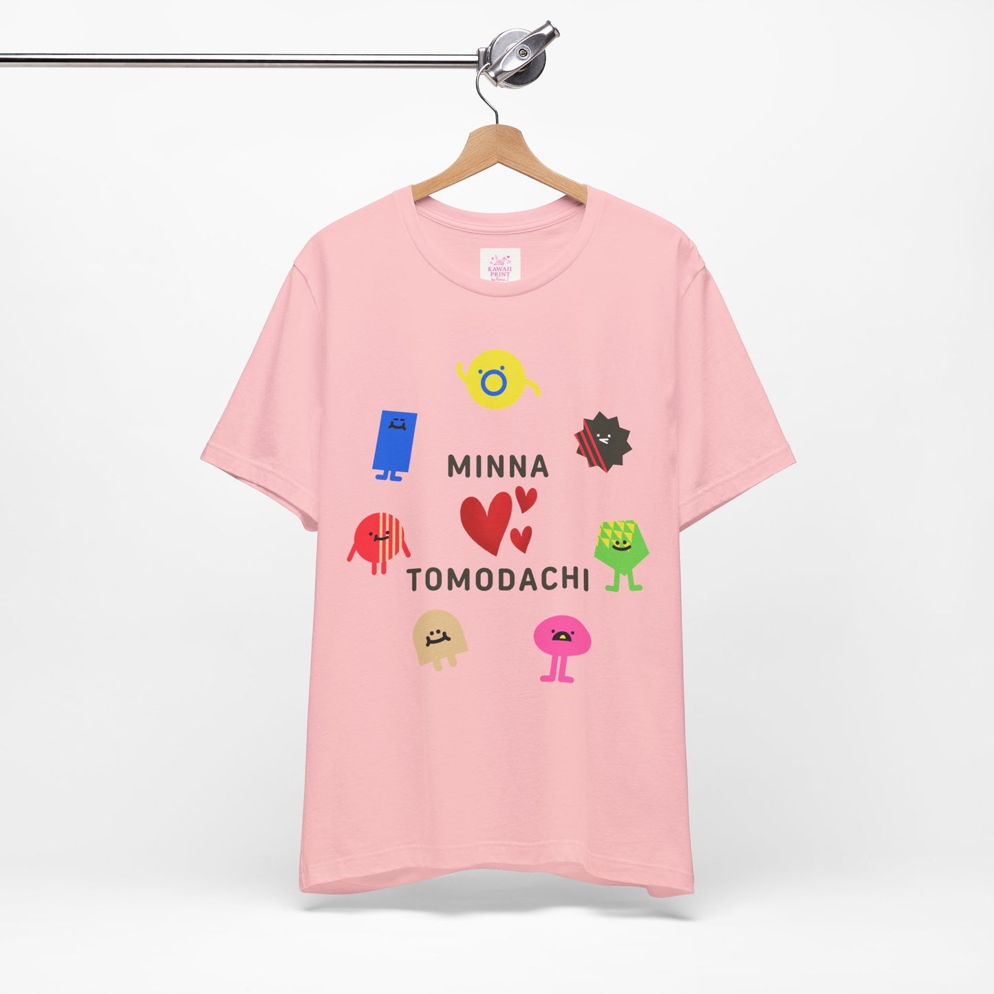 MINNA ❤️TOMODACHI Kawaii T-Shirt,  Cute Japanese Friendship Tee