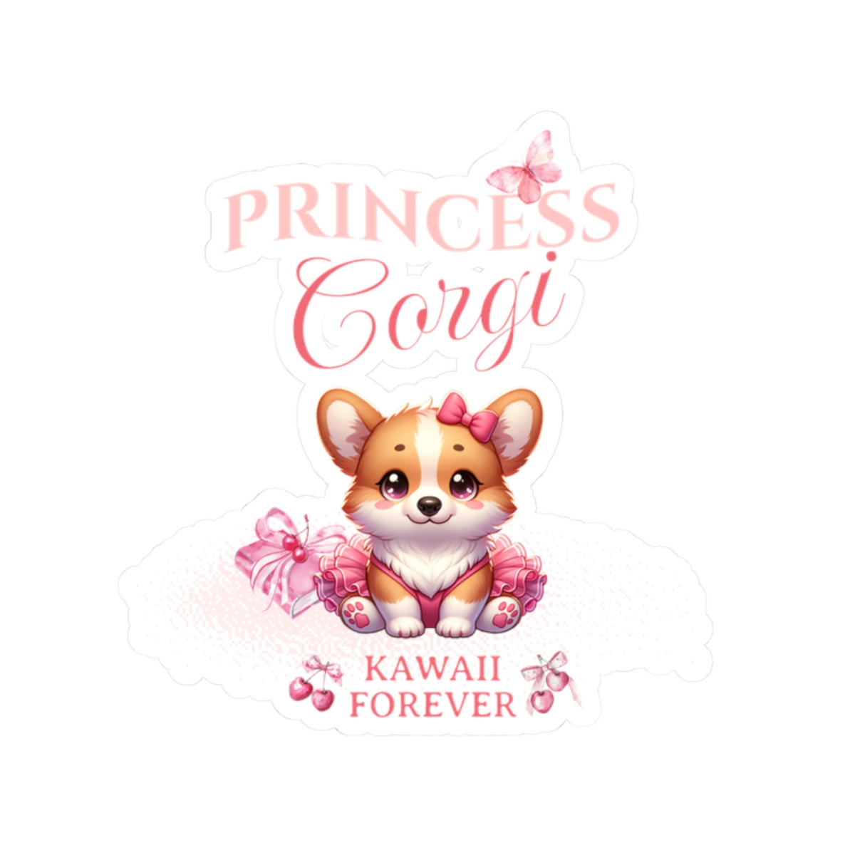 Princess Corgi Sticker – Girly Soul × KAWAII FOREVER